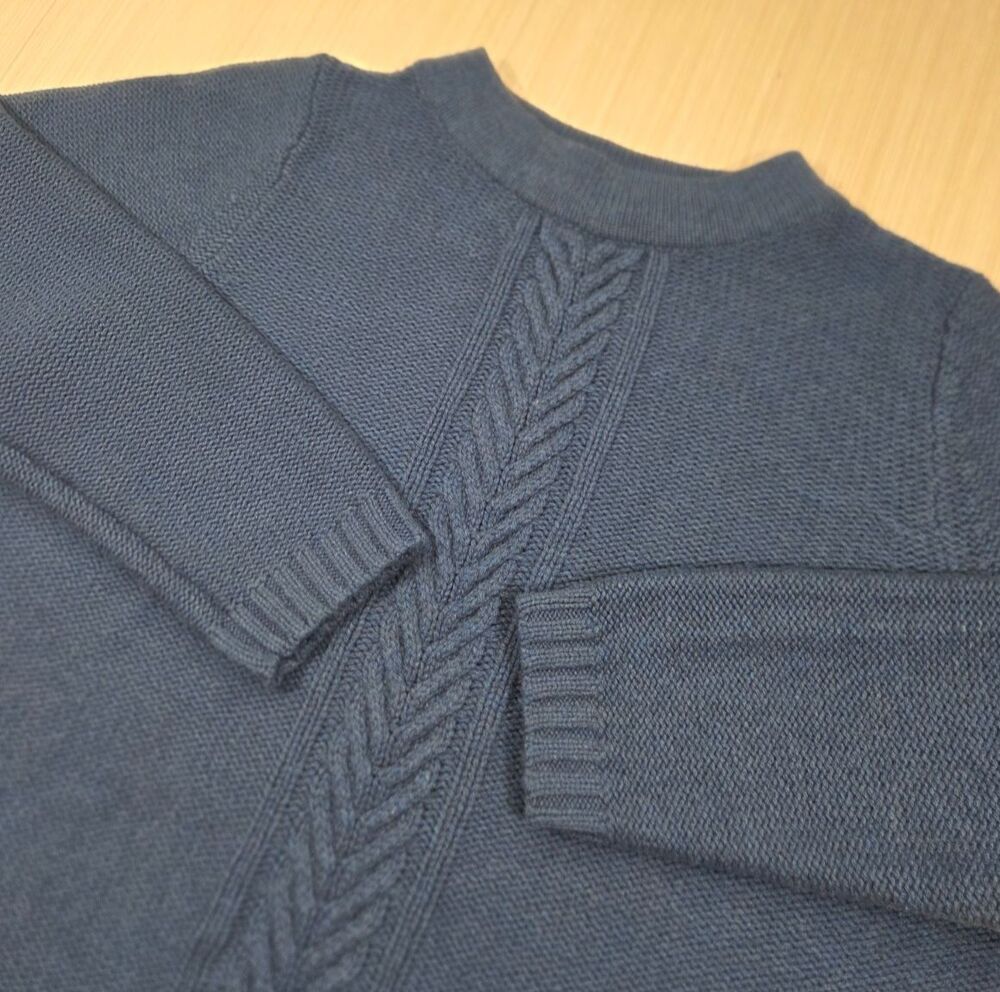 Boden Women's US 16 | UK 20 Blue Cable Knit Wool Blend Sweater Jumper WK784